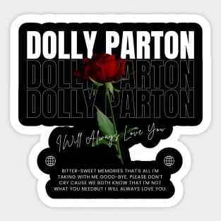 Dolly Parton // Flower Sticker